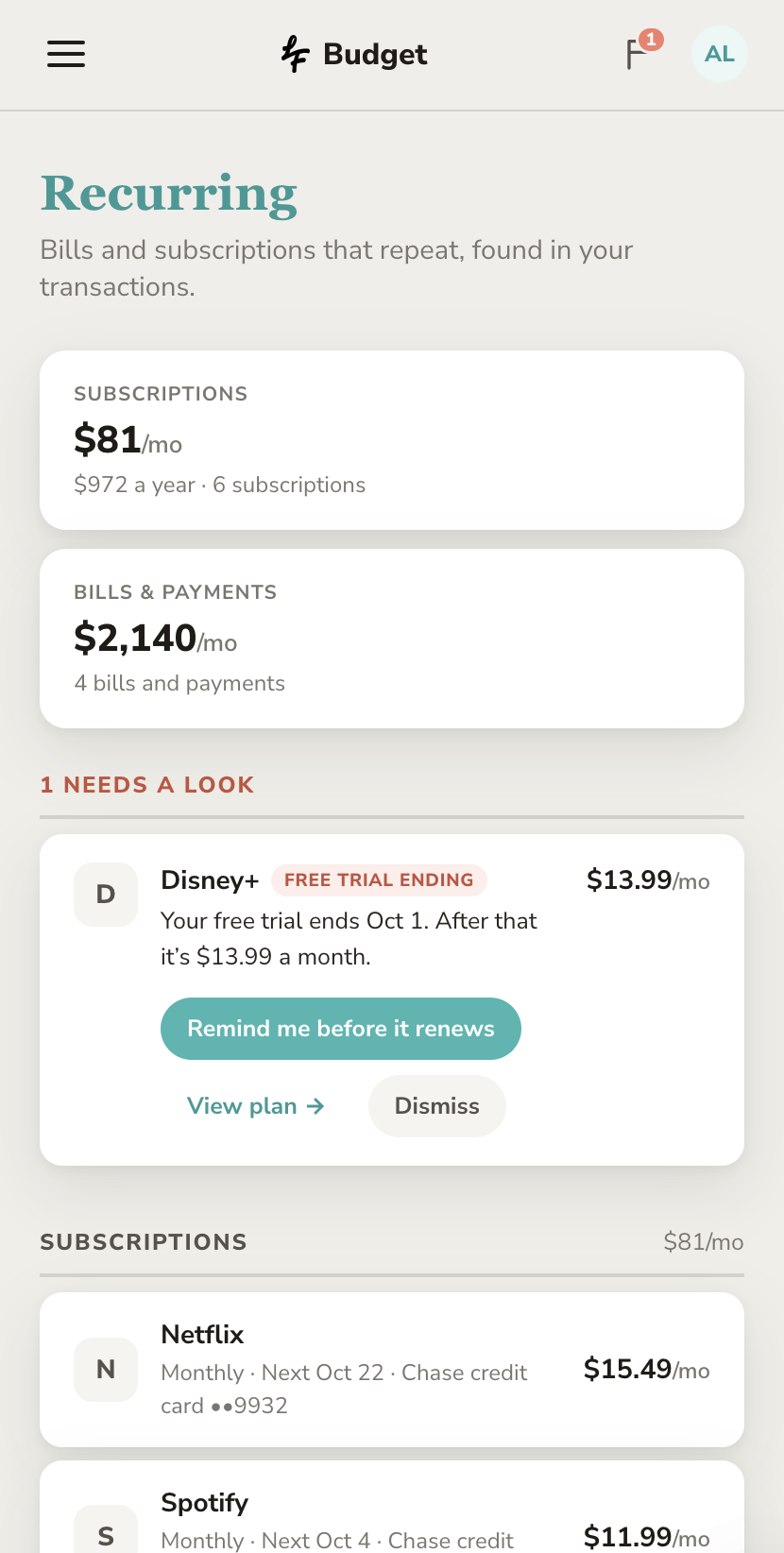 Budget savings insights